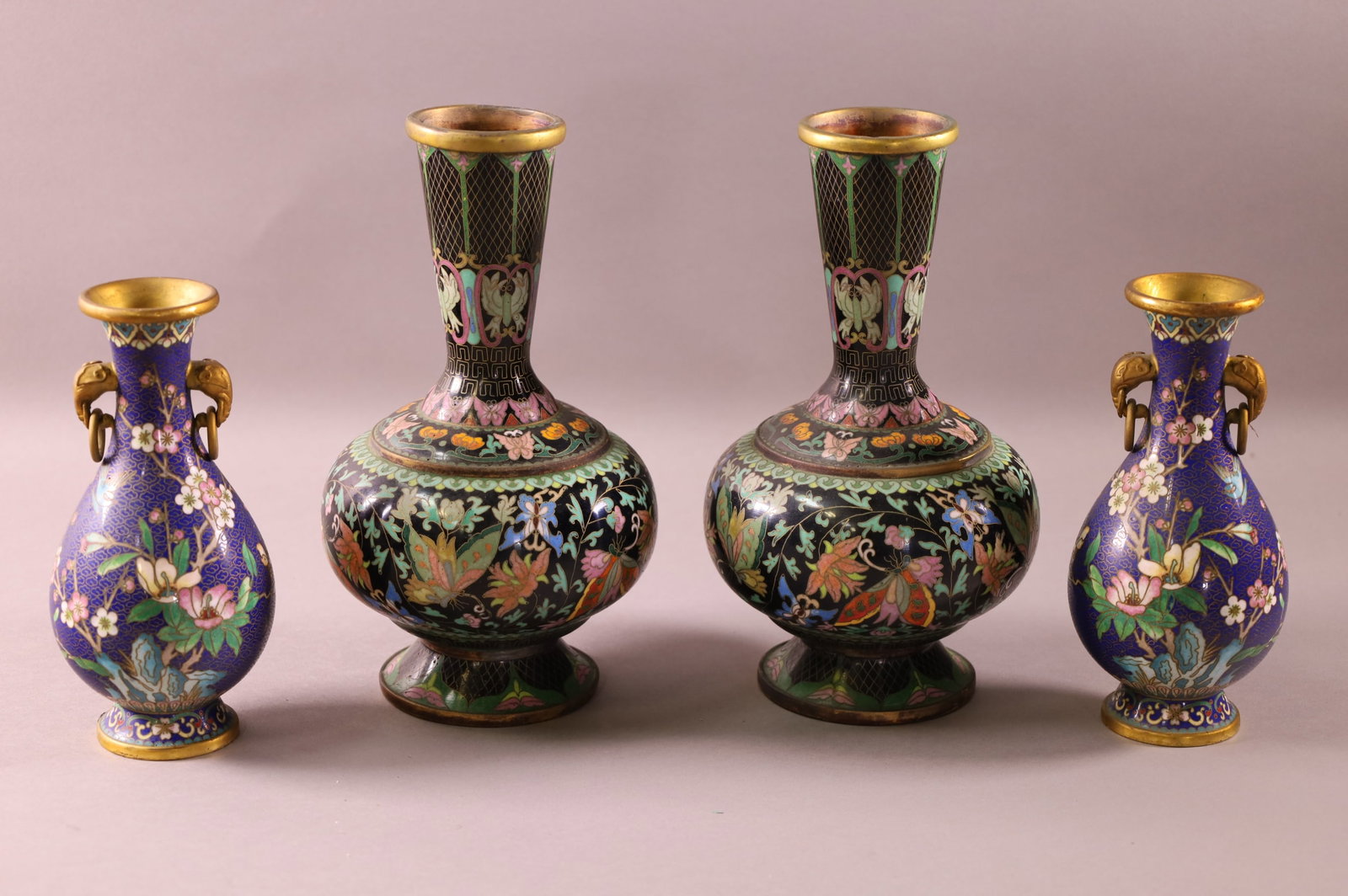 4 CLOISONNE VASES (1 of 3)