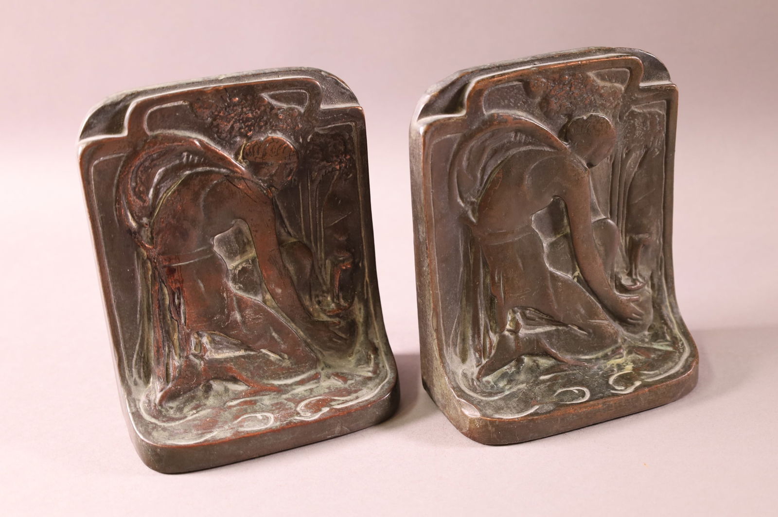 ART DECO CAST METAL BOOKENDS (1 of 4)