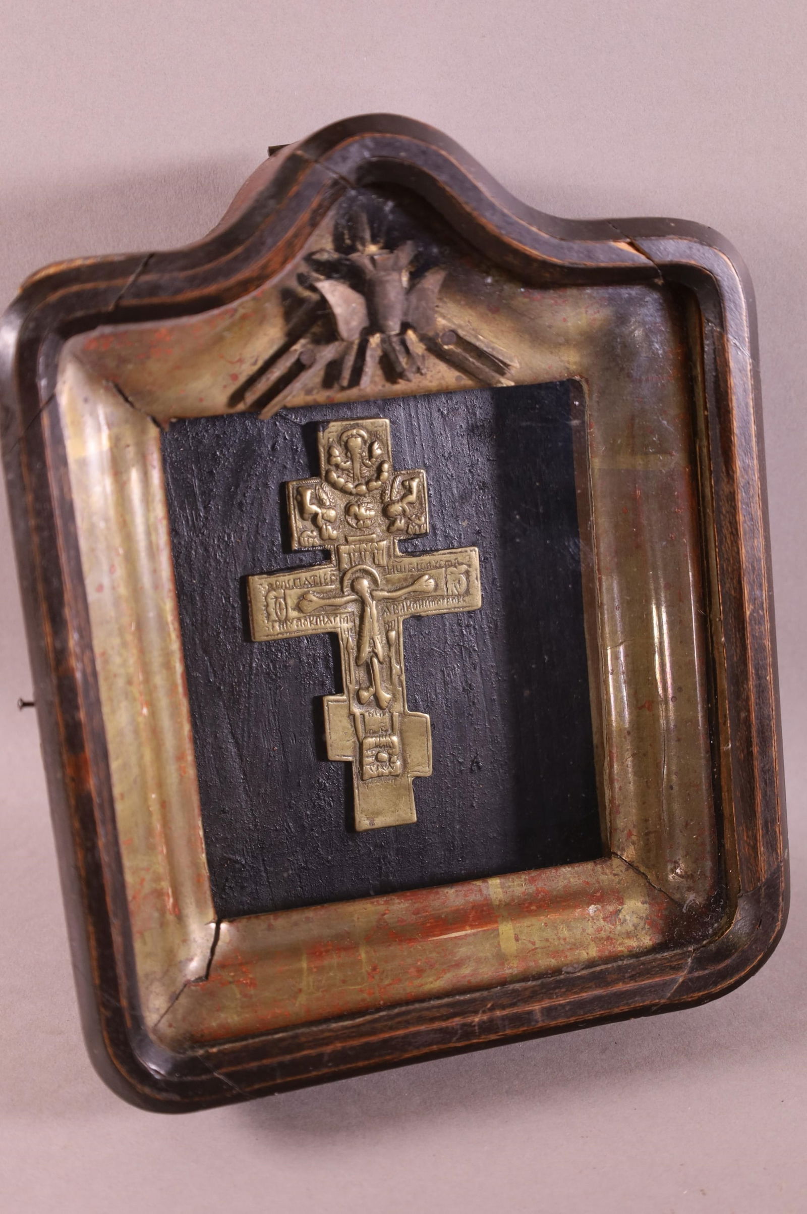 19TH CENTURY RELIGIOUS ICON IN SHADOWBOX FRAME (1 of 3)