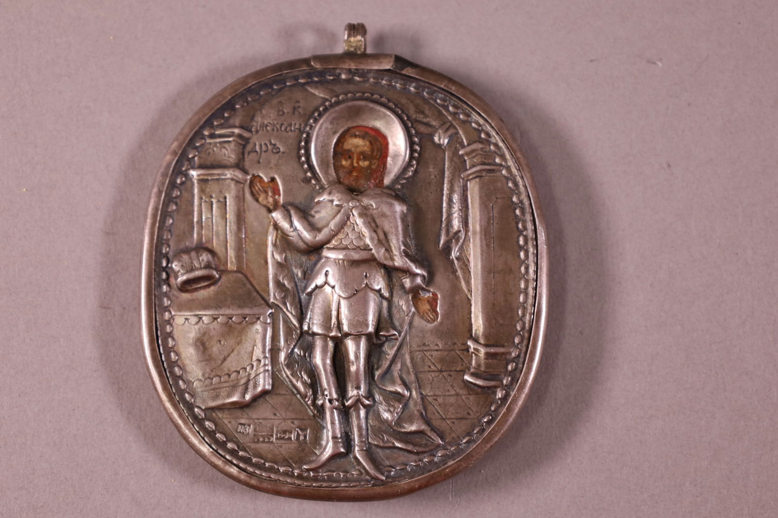 MINIATURE RUSSIAN SILVER ICON (1 of 5)