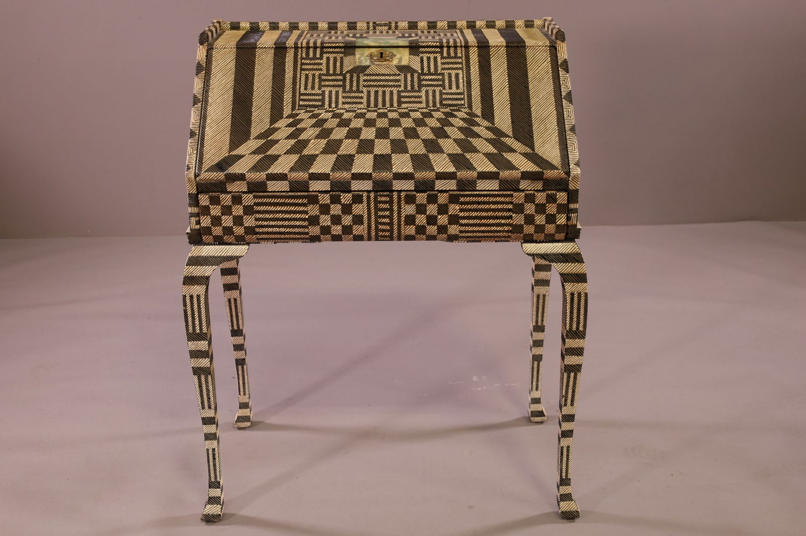 ARTIST PAINTED DROP FRONT DESK (1 of 5)