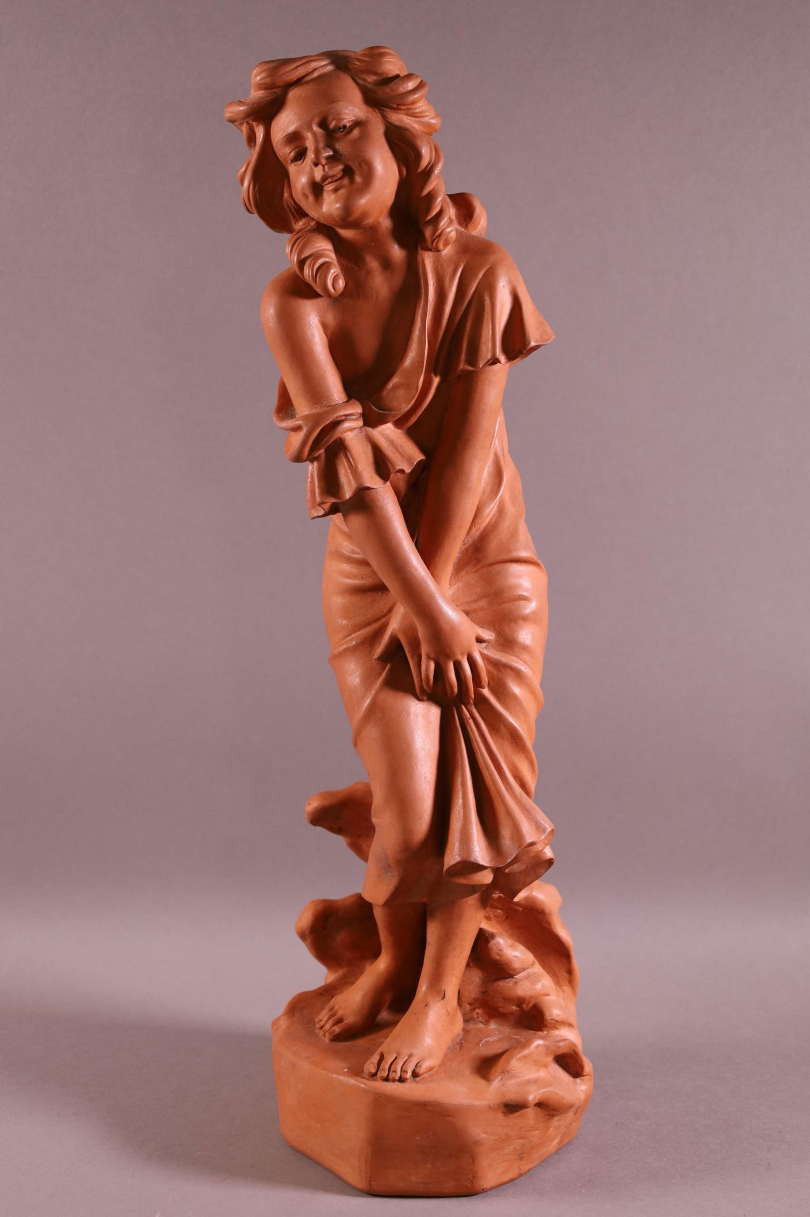 1900'S FRENCH TERRA COTTA FIGURE (1 of 3)