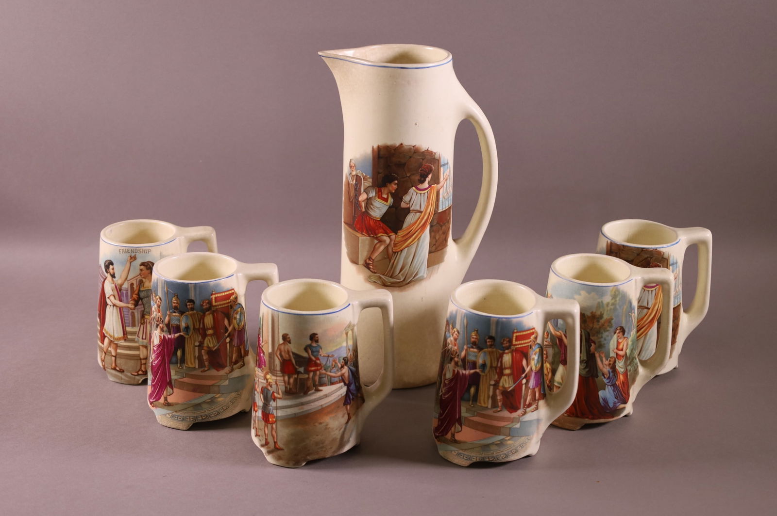 ROSEVILLE? 7 PIECE DRINK SET (1 of 4)