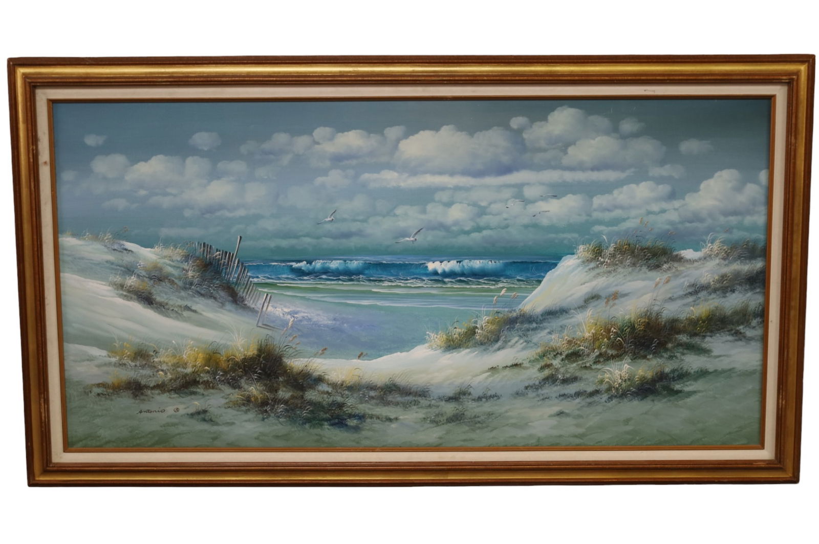 LARGE SEASCAPE OIL PAINTING (1 of 3)