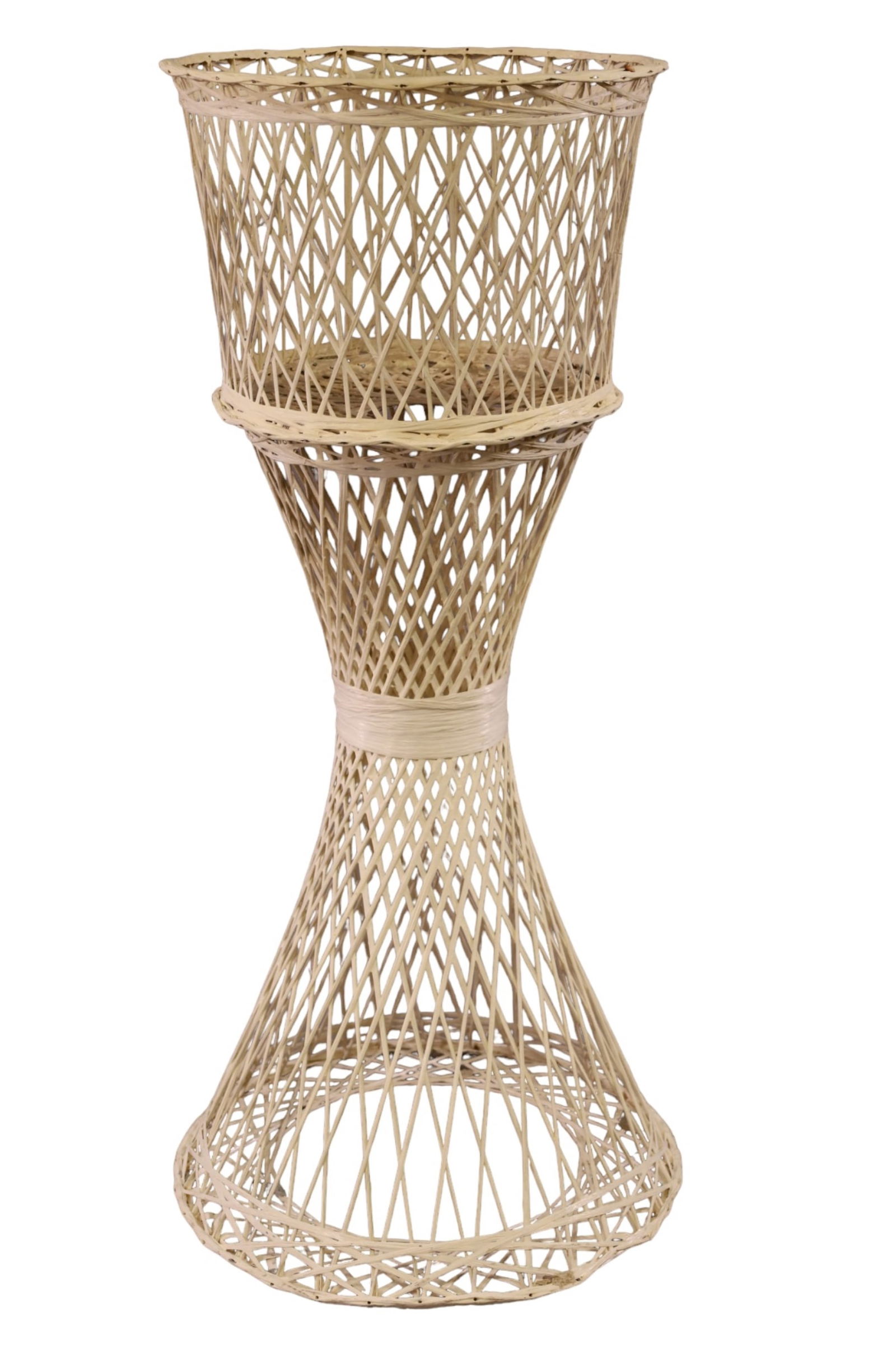 MID CENTURY MODERN SPUN FIBERGLASS PLANTER (1 of 3)