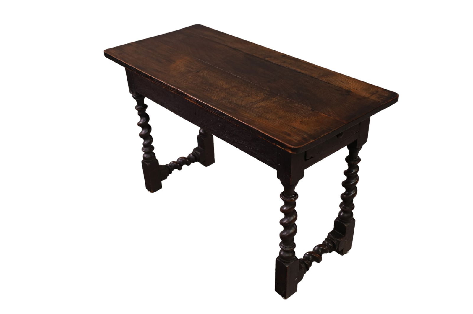 19TH CENTURY SPANISH STYLE BARLEY TWIST END TABLE (1 of 3)