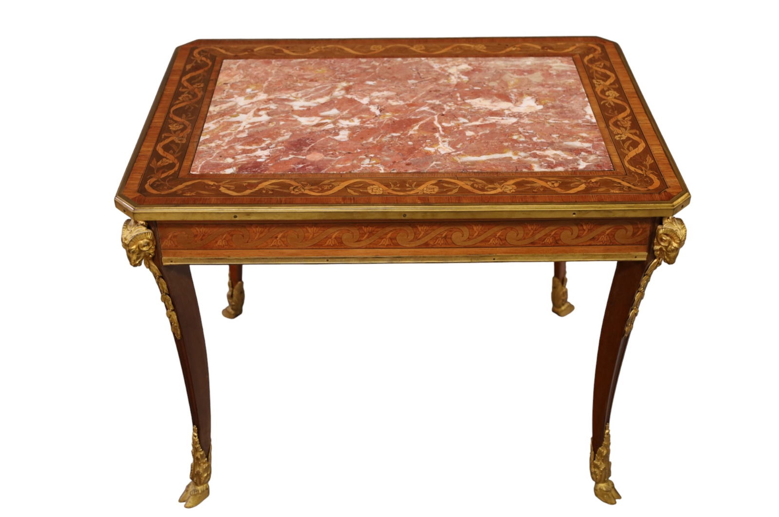 ANTIQUE FRENCH MARBLE TOP SIDE TABLE (1 of 4)