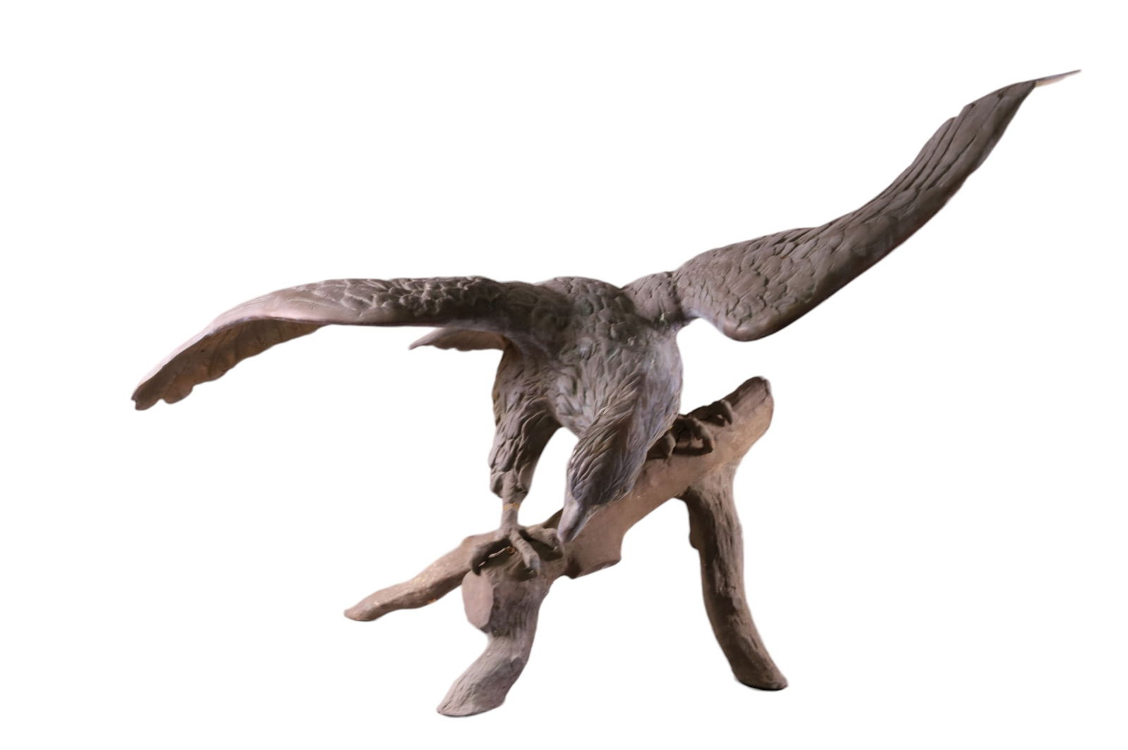 LARGE CAST METAL BIRD SCULPTURE (1 of 3)