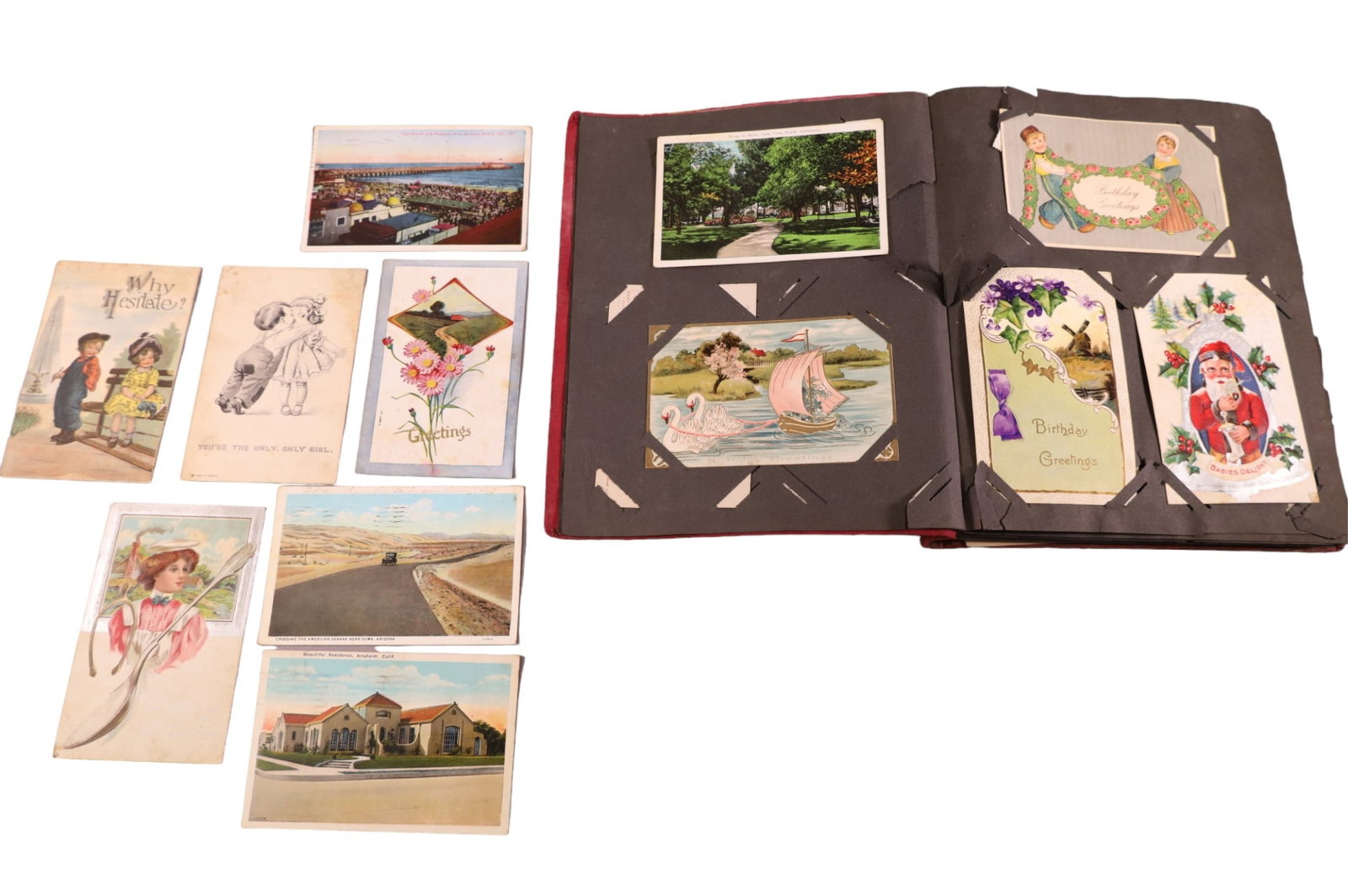 ANTIQUE POSTCARD ALBUM (1 of 7)