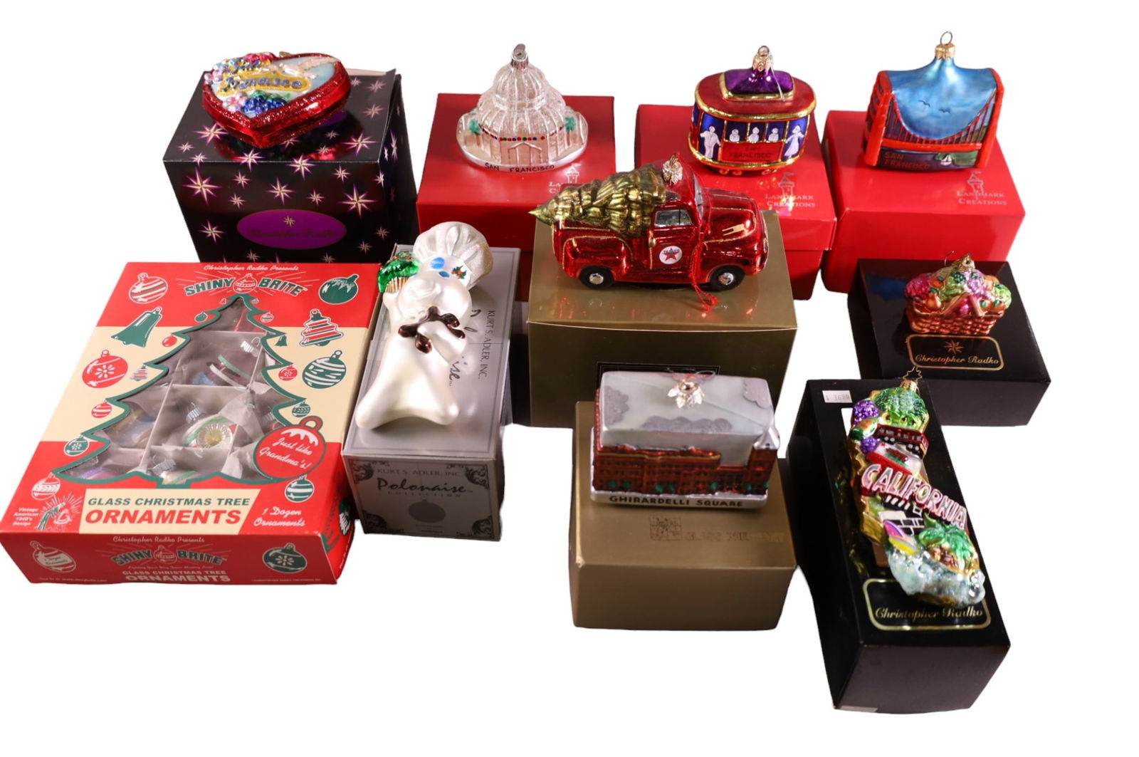 COLLECTION OF BLOWN GLASS CHRISTMAS ORNAMENTS (1 of 9)