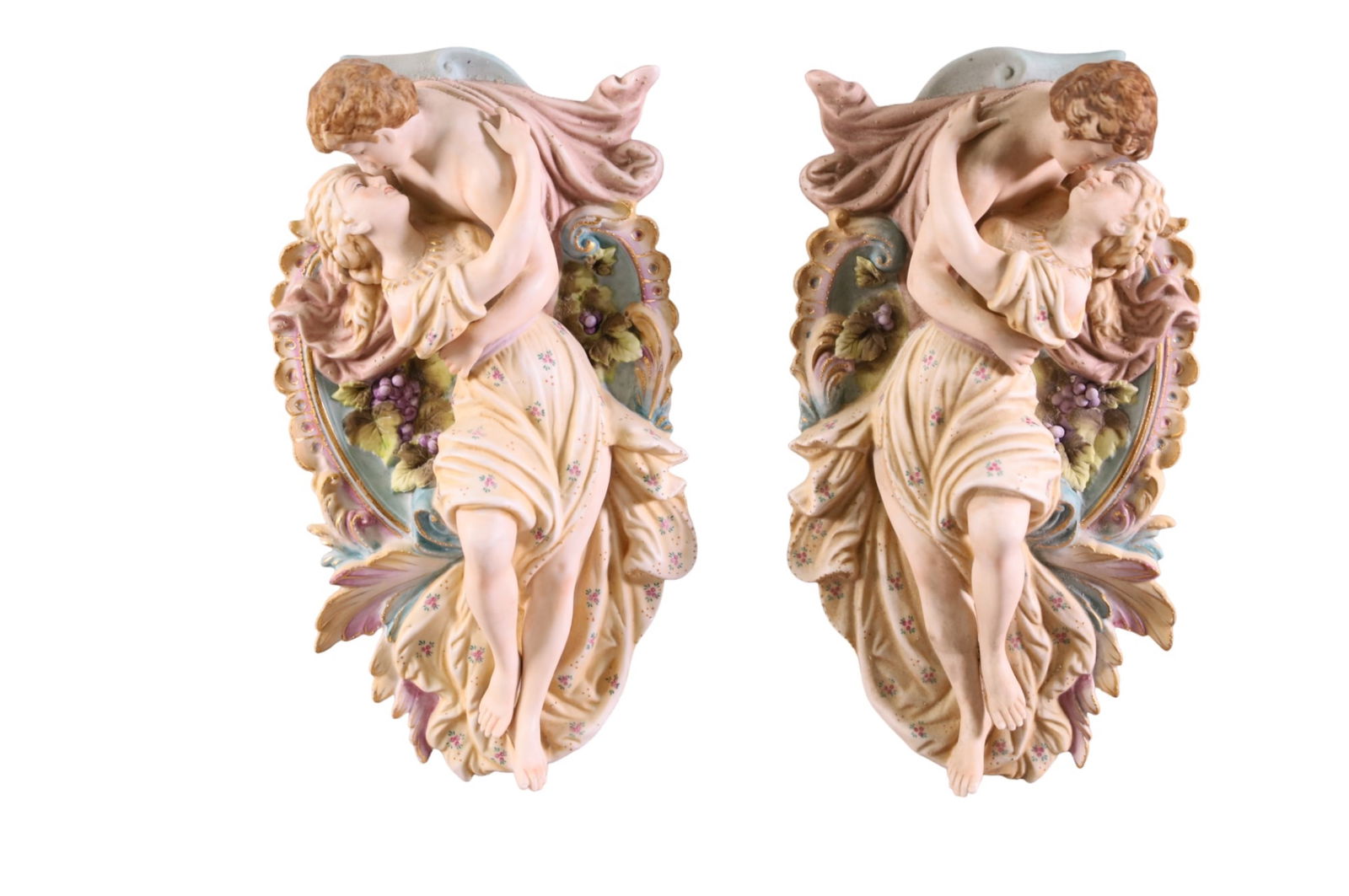 PAIR OF PORCELAIN HANGING PLAQUES (1 of 4)