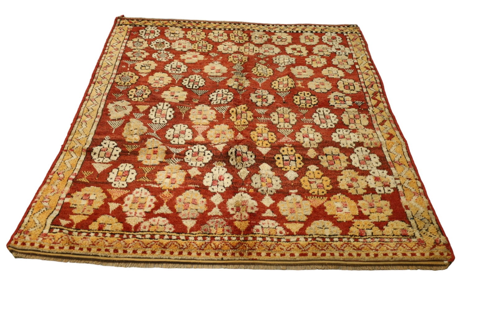 APPROX 5' 5" x 6' 4"  HANDMADE WOOL RUG (1 of 3)