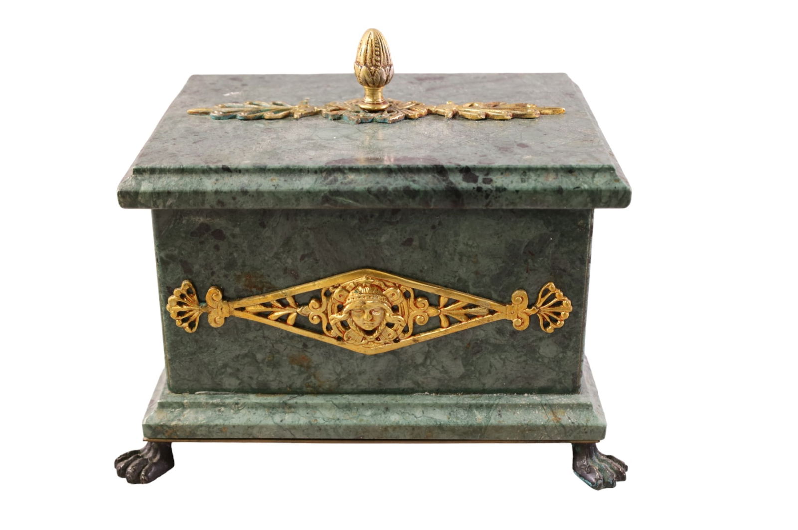 BRONZE & MARBLE DRESSER BOX (1 of 3)