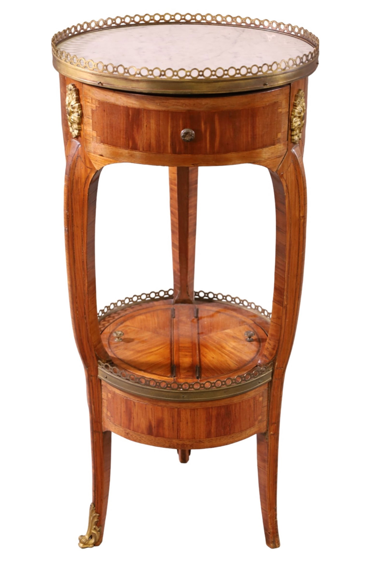 FRENCH STYLE MARBLE TOP SIDE TABLE (1 of 5)