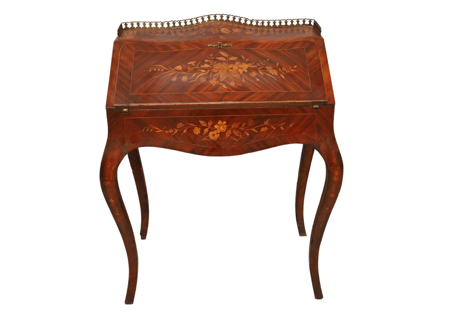 INLAID FRENCH LADY'S WRITING DESK (1 of 8)