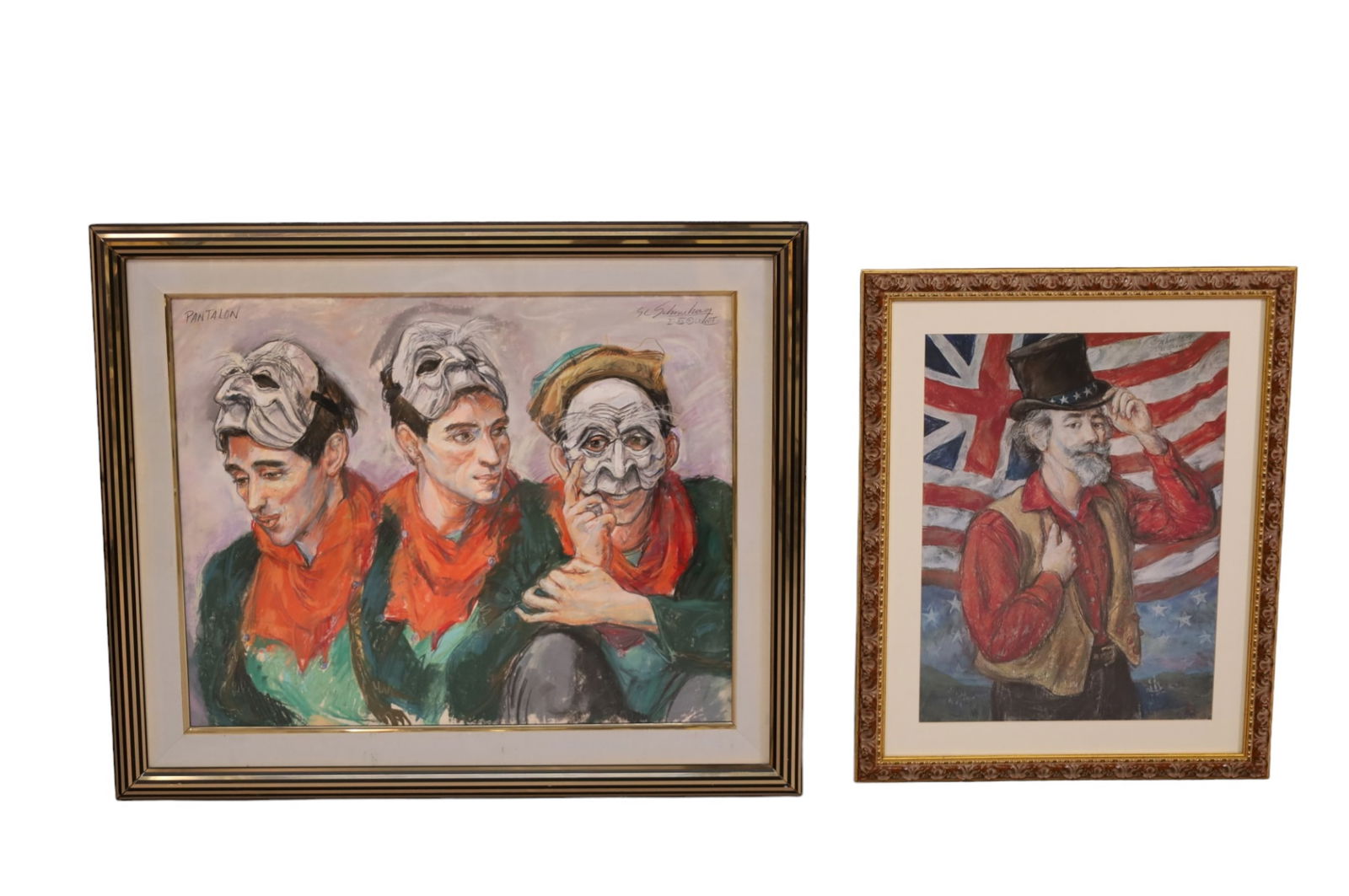 2 PCS. SHELDON SCHONEBERG FRAMED ART (1 of 4)