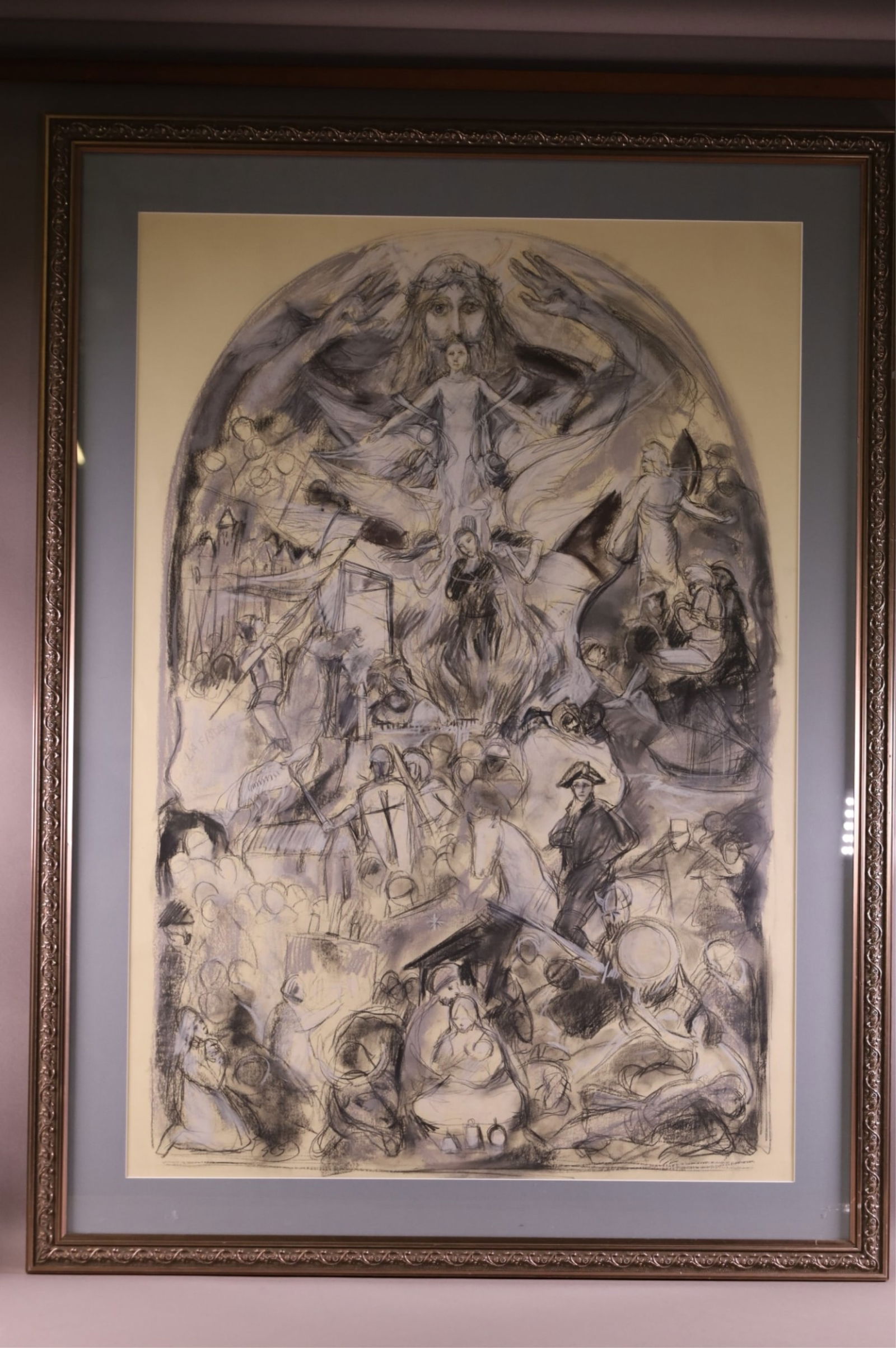 LARGE RELIGIOUS PASTEL (1 of 4)