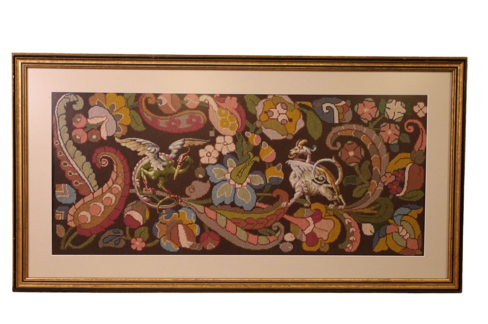 LARGE FRAMED NEEDLEPOINT (1 of 3)