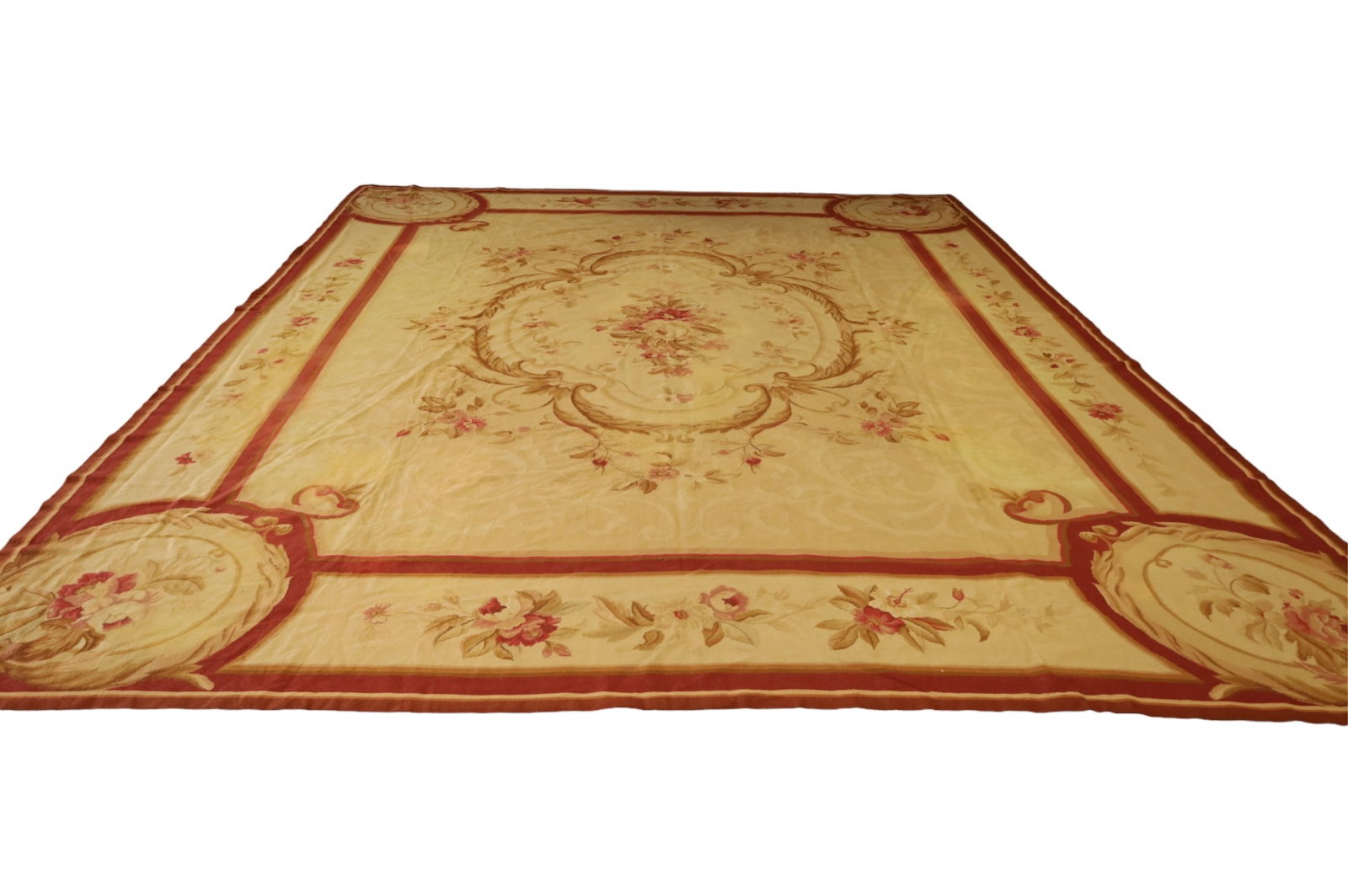 APPROX 13' 8" x 11' 8"  AUBUSSON RUG (1 of 3)