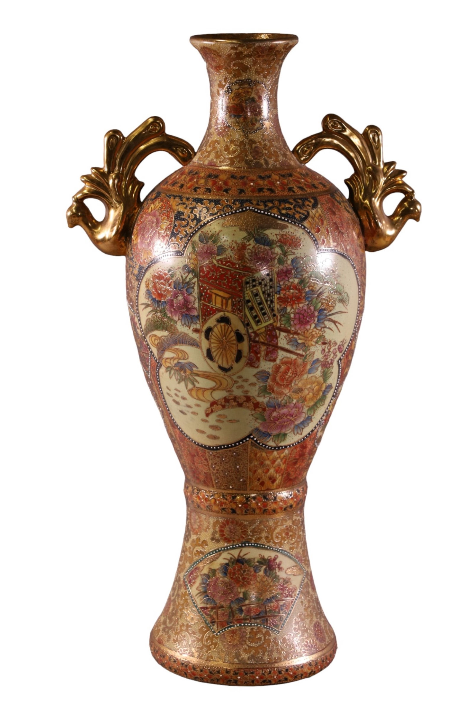 LARGE SATSUMA VASE (1 of 4)