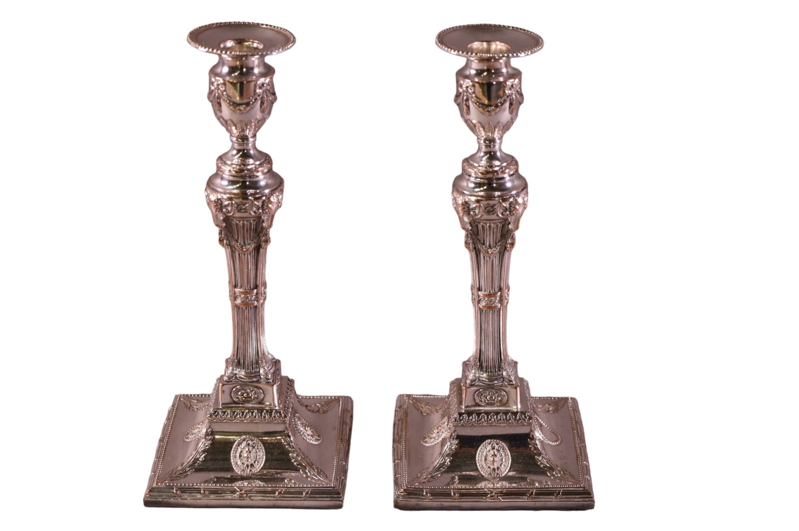 PAIR OF ENGLISH CANDLESTICKS (1 of 2)