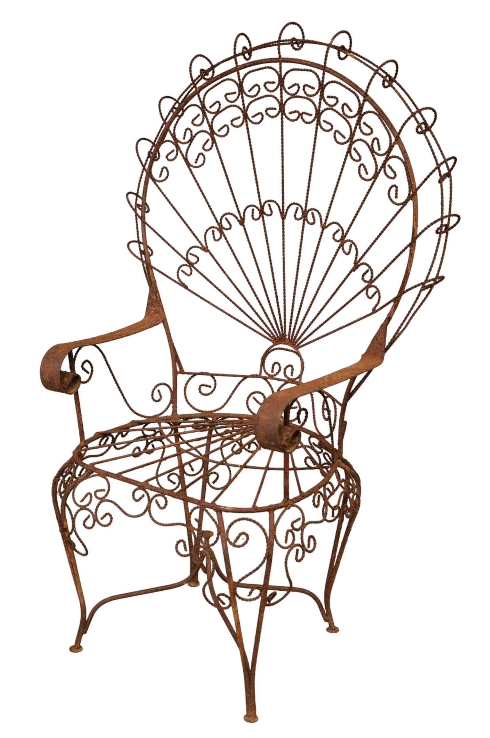 PEACOCK IRON GARDEN CHAIR (1 of 3)