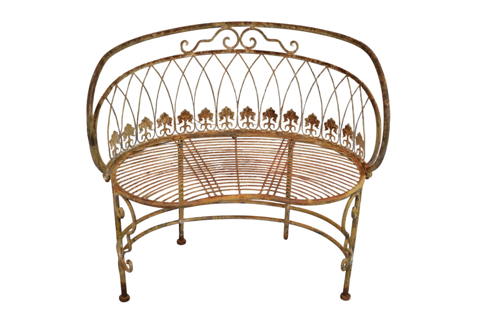 DECORATIVE IRON PATIO BENCH (1 of 3)