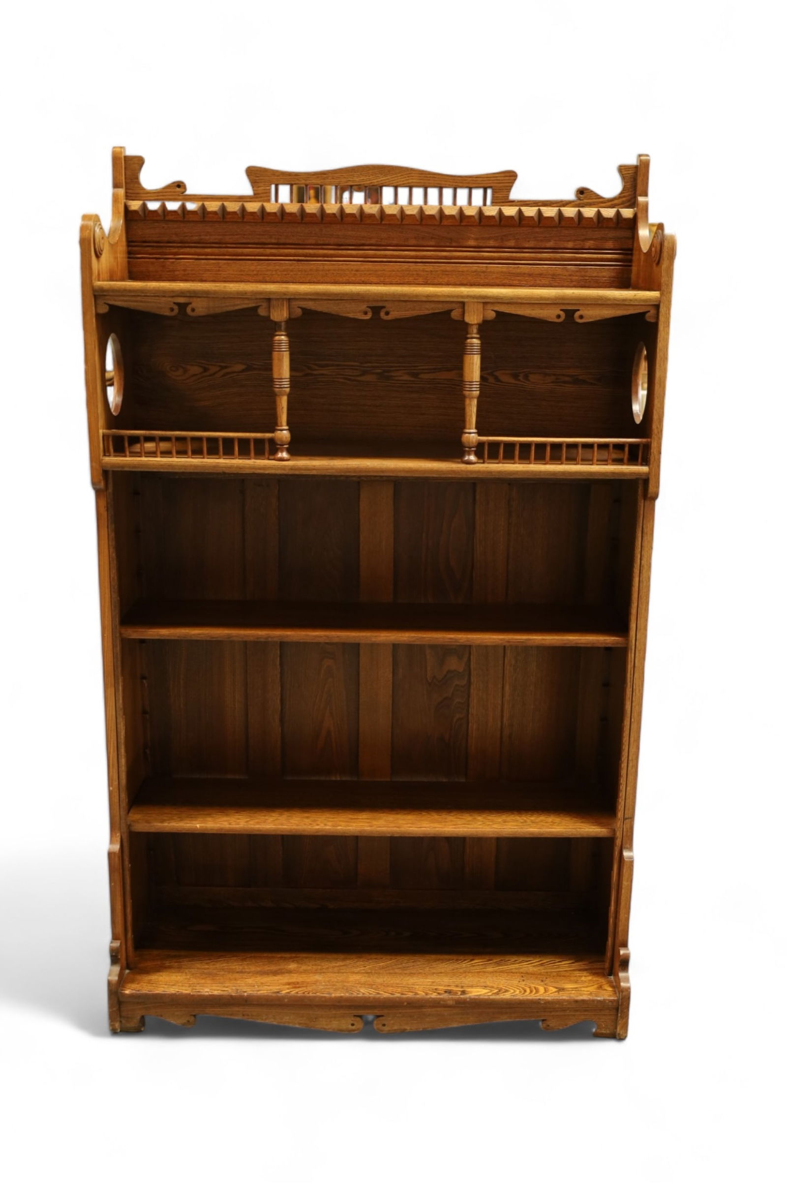 VICTORIAN AMERICAN OAK BOOKCASE (1 of 3)