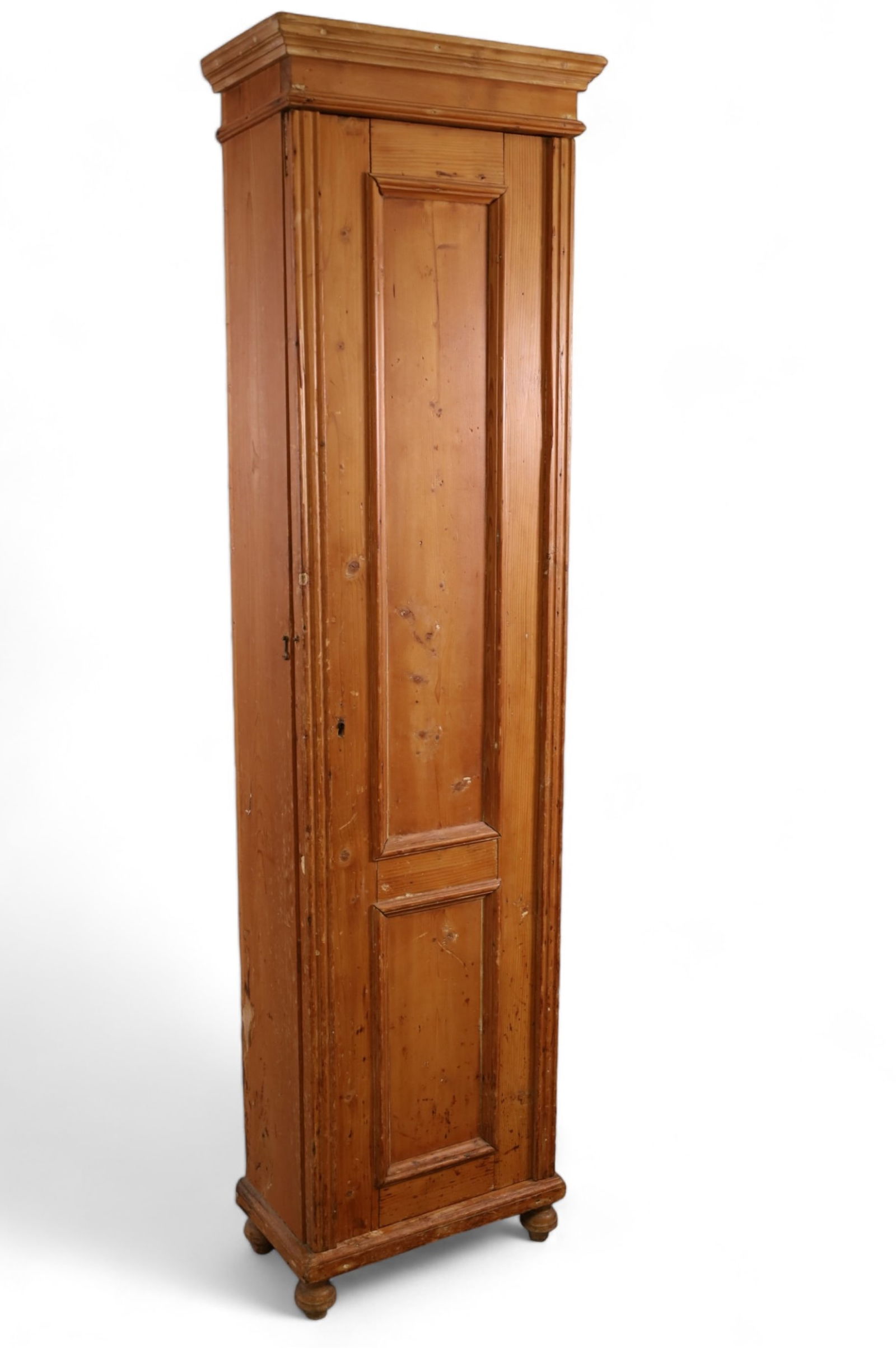 NARROW PRIMITIVE PINE CABINET (1 of 5)