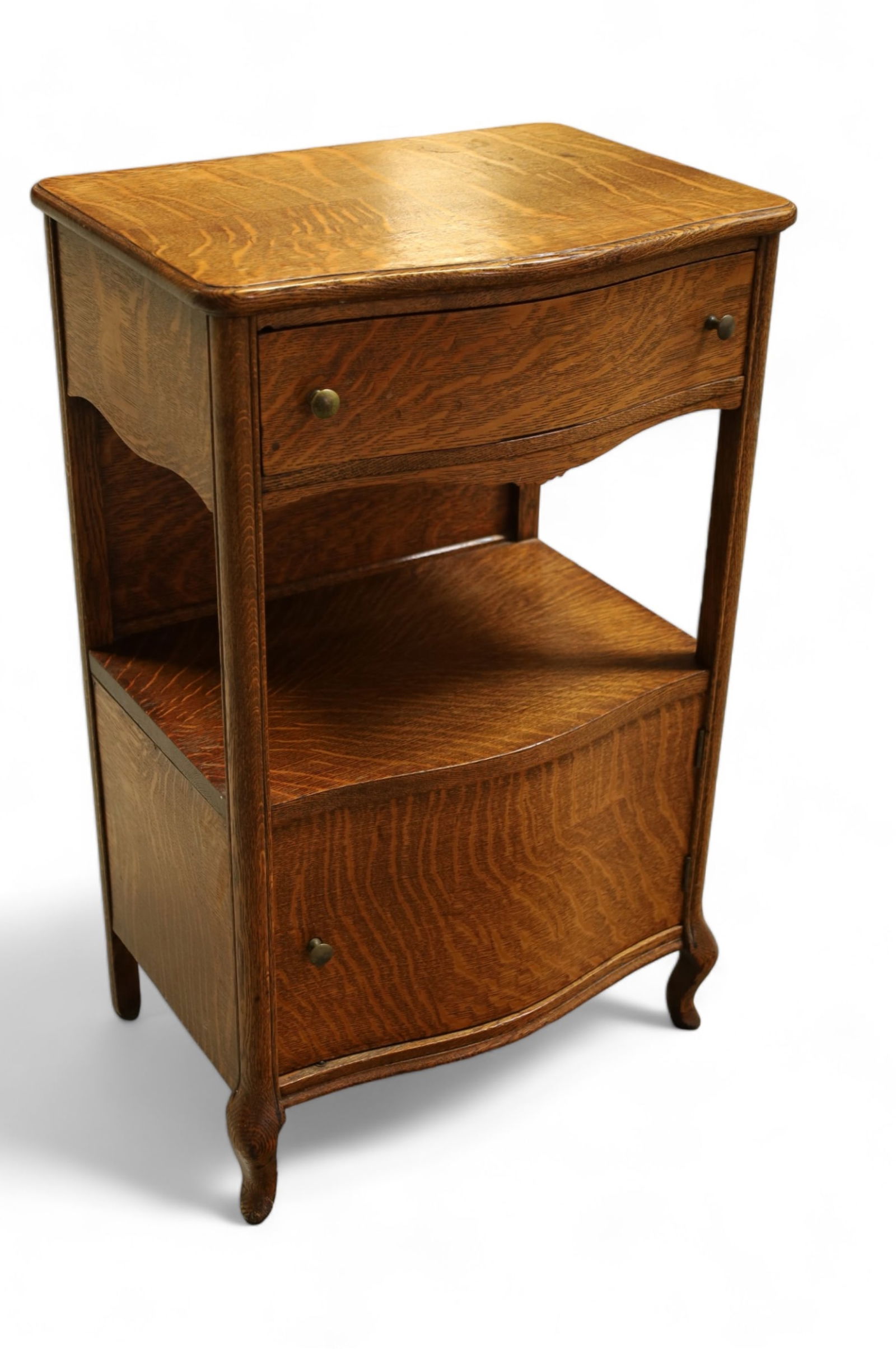ANTIQUE AMERICAN OAK NIGHTSTAND (1 of 3)