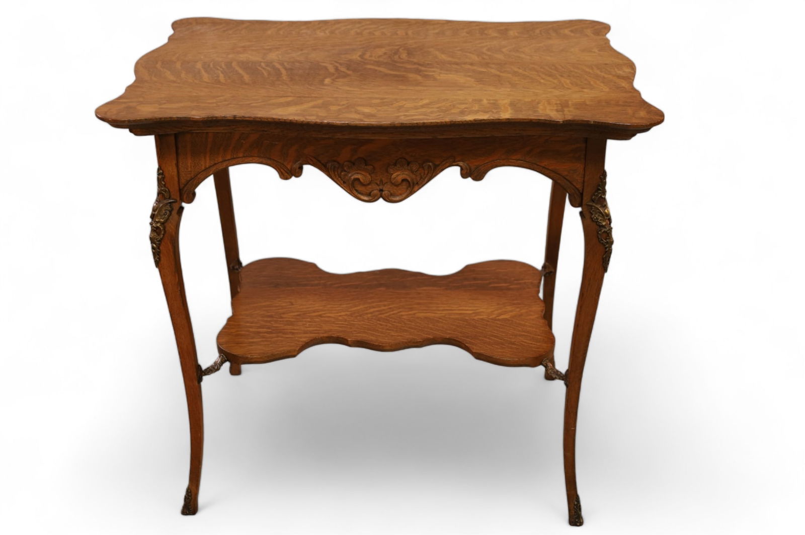 FANCY AMERICAN OAK LAMP TABLE (1 of 5)