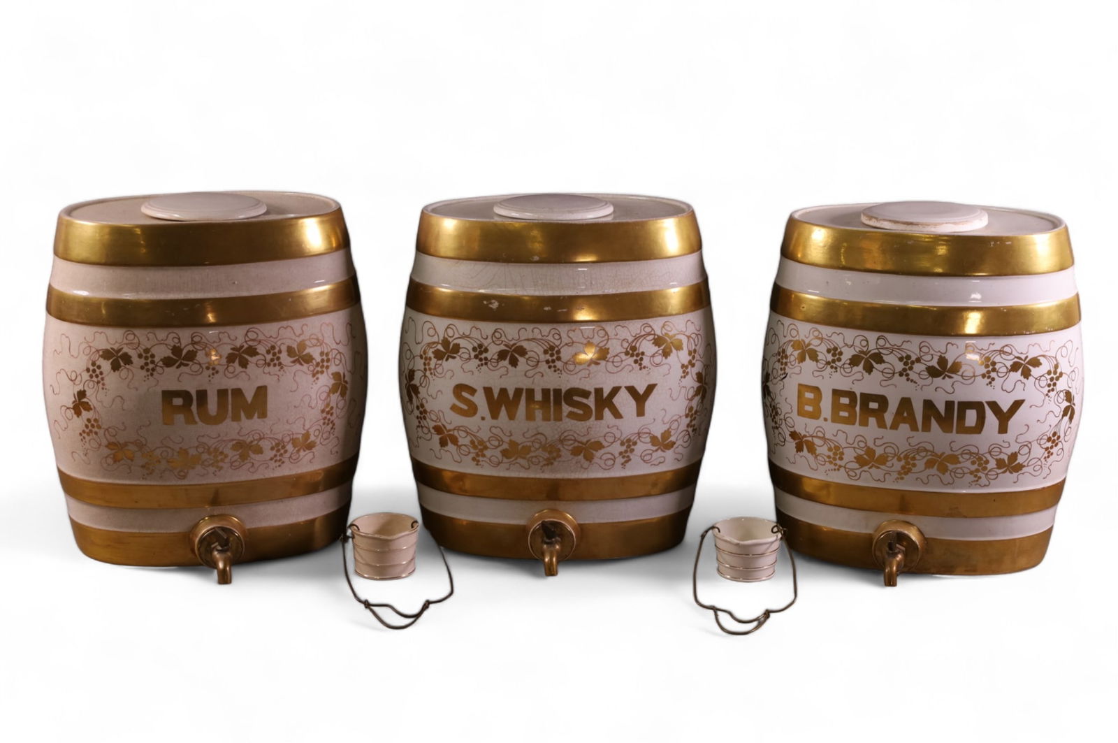3 19TH CENTURY ENGLISH SPIRIT BARRELS (1 of 4)