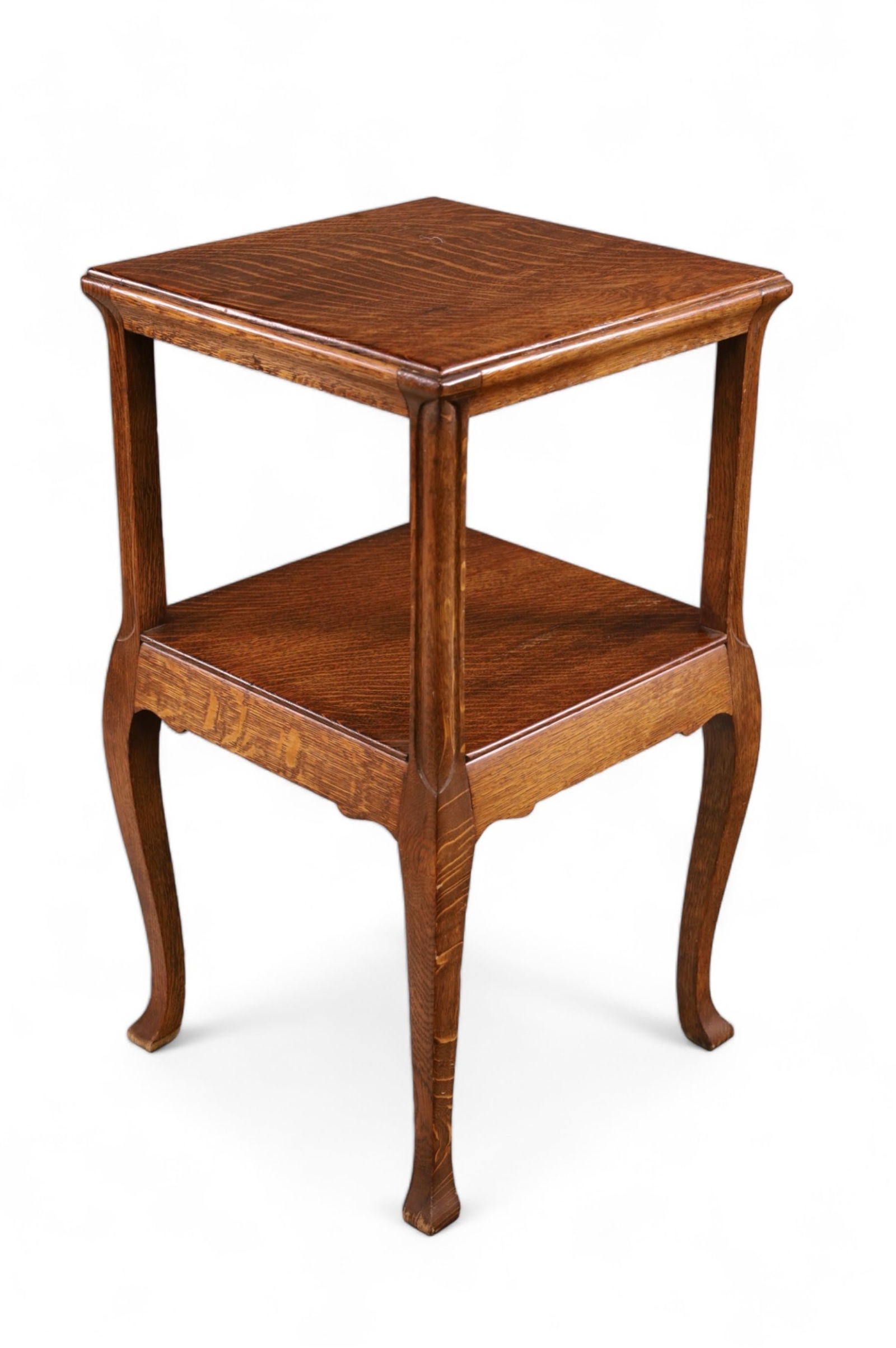 AMERICAN OAK 2 TIER SIDE TABLE (1 of 3)
