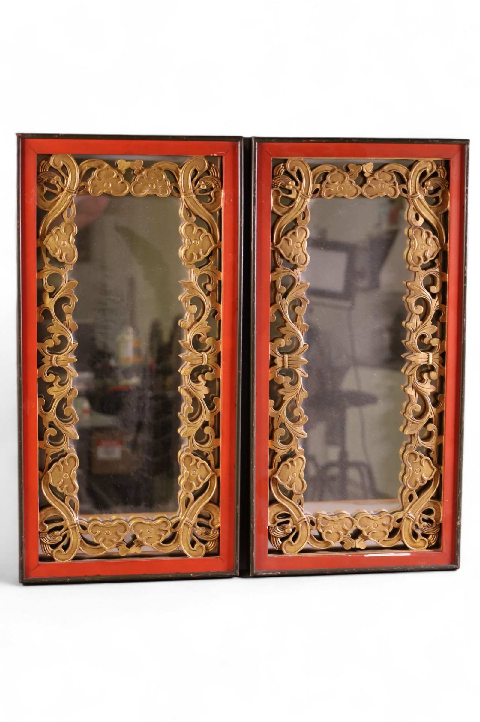 2 ASIAN WALL MIRRORS (1 of 3)