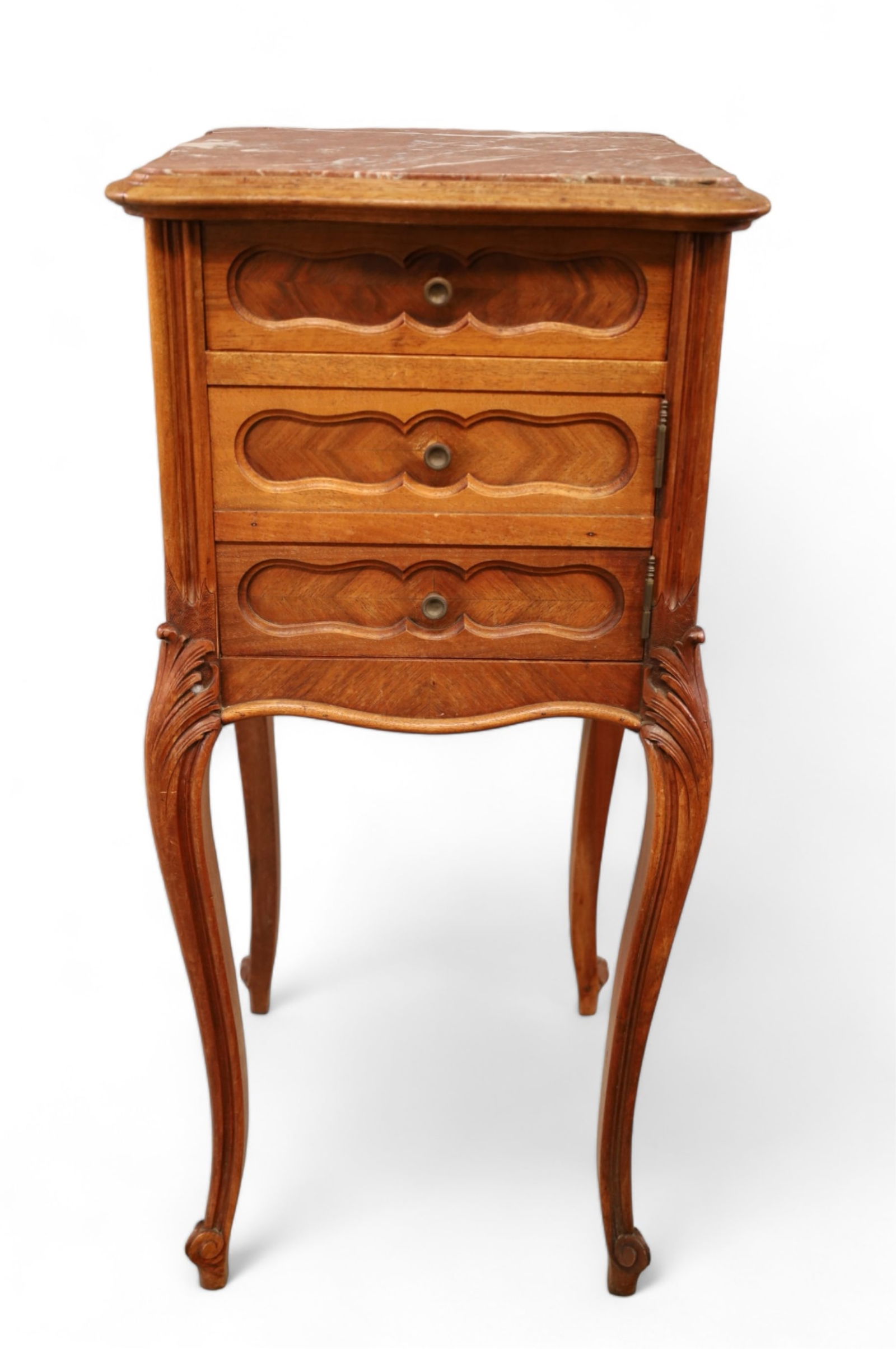 ANTIQUE FRENCH MARBLE TOP NIGHTSTAND (1 of 3)