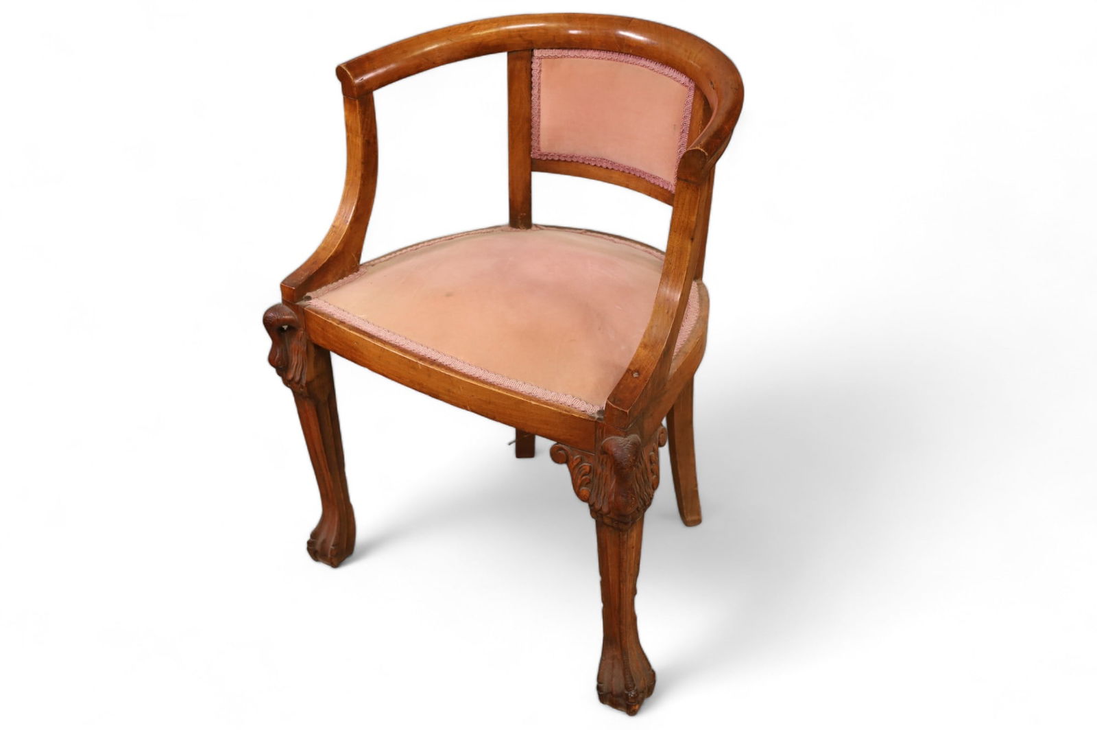 ANTIQUE SWAN CARVED ARMCHAIR (1 of 2)