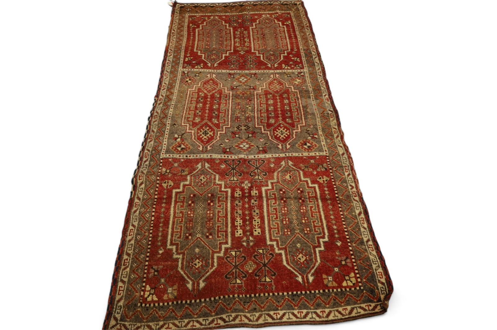 APPROX 8' 9" X 3' 9" HANDMADE WOOL RUG (1 of 4)