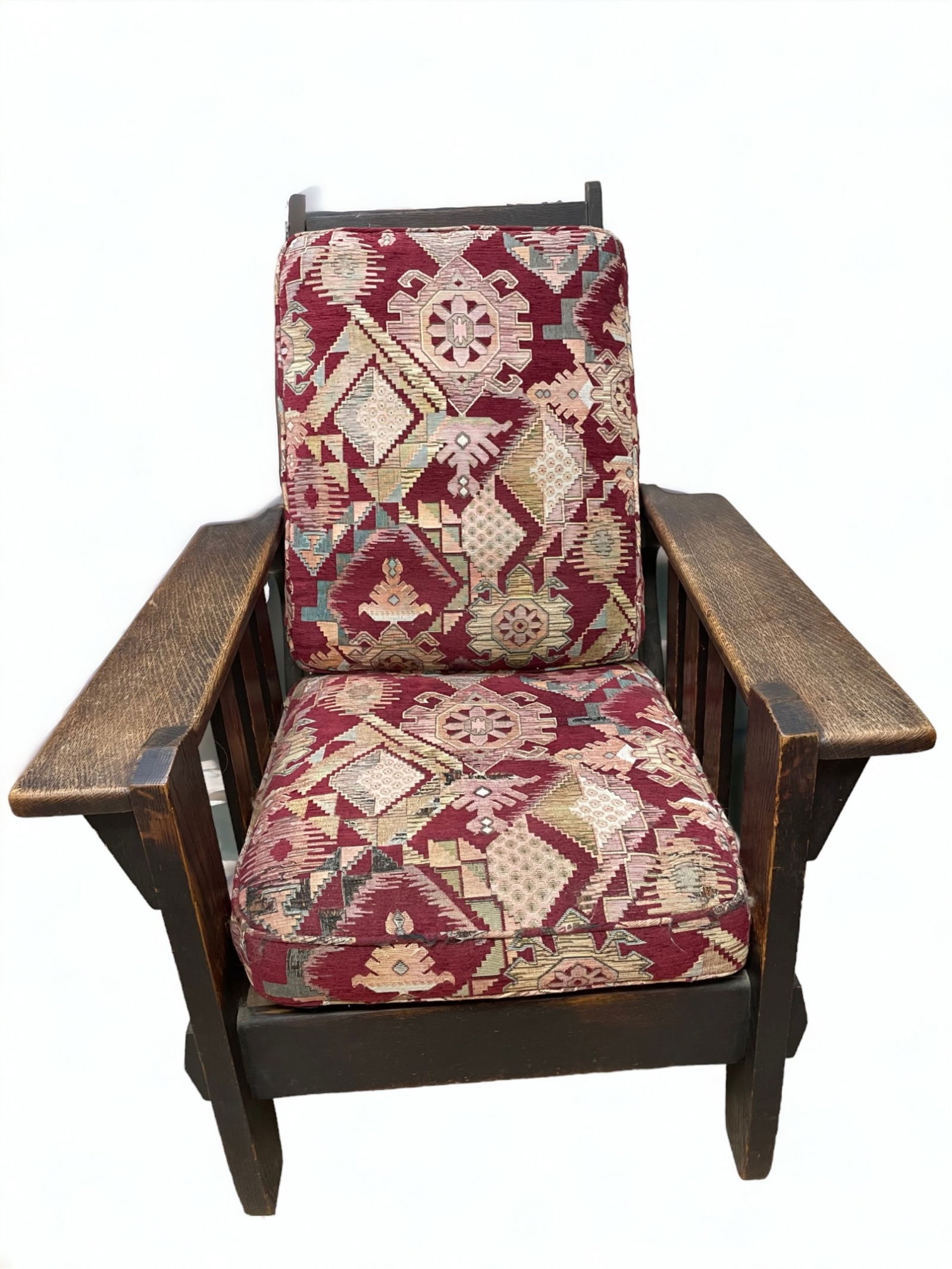 UNUSUAL ARTS & CRAFTS OAK MORRIS CHAIR (1 of 5)