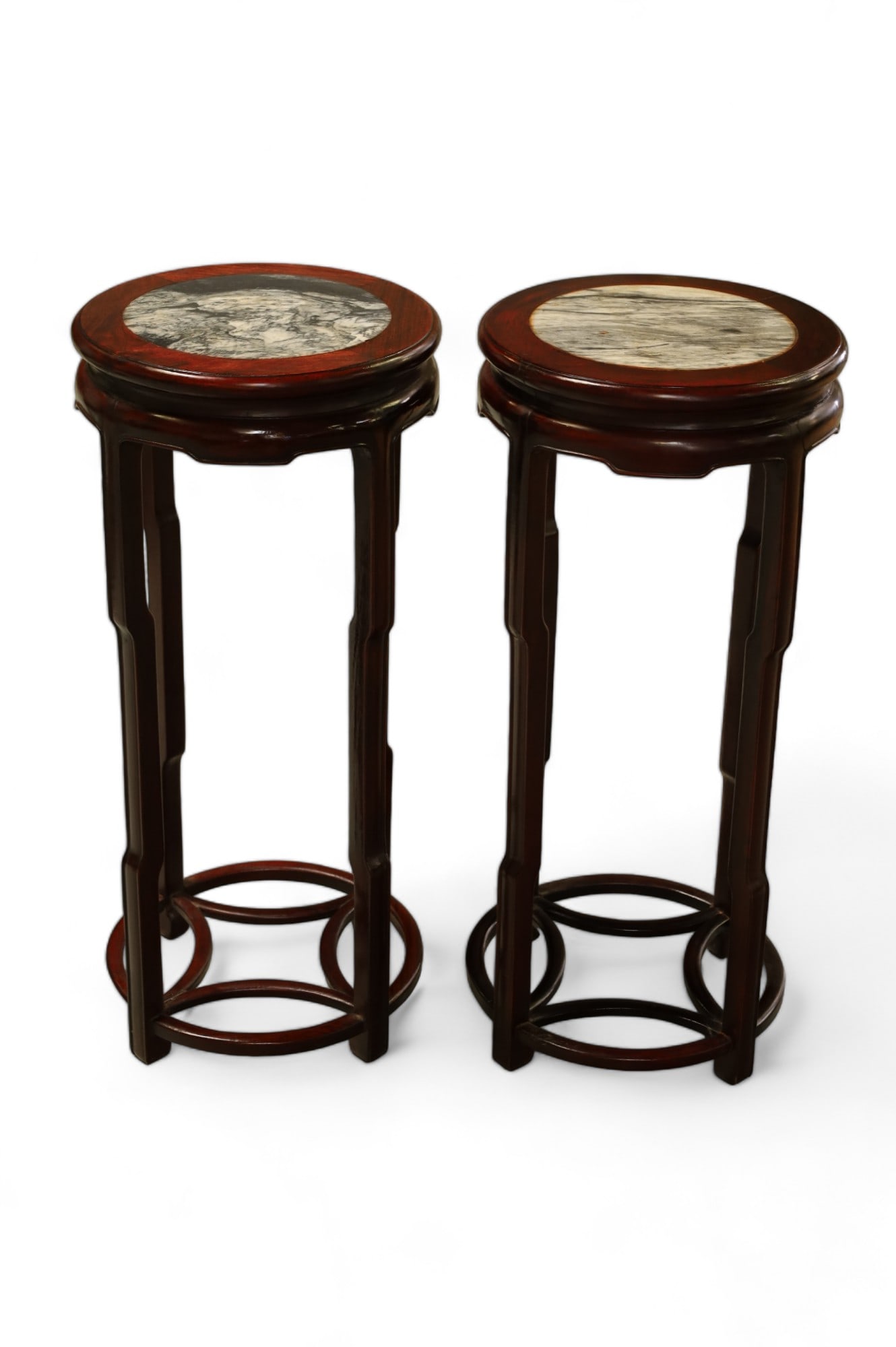 PAIR OF CHINESE HARDWOOD FERN STANDS (1 of 3)