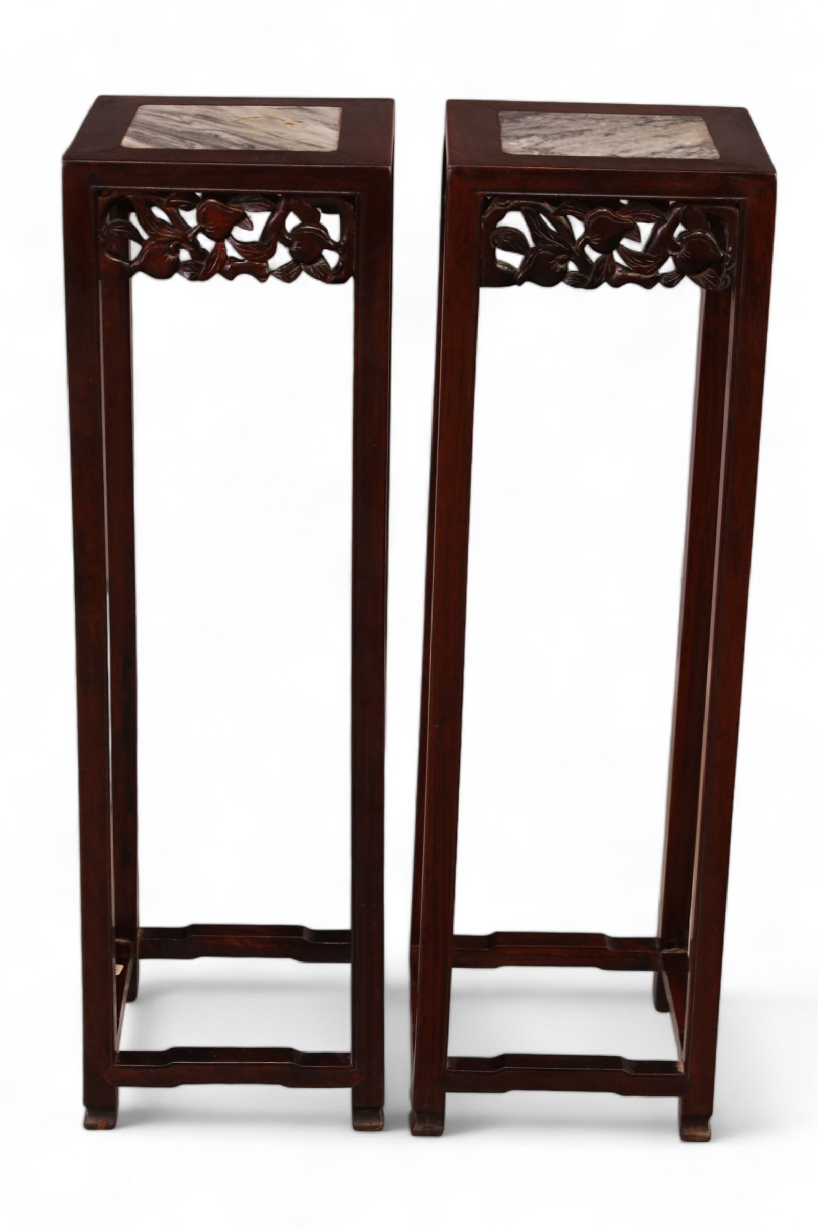 PAIR OF CHINESE HARDWOOD FERN STANDS (1 of 3)