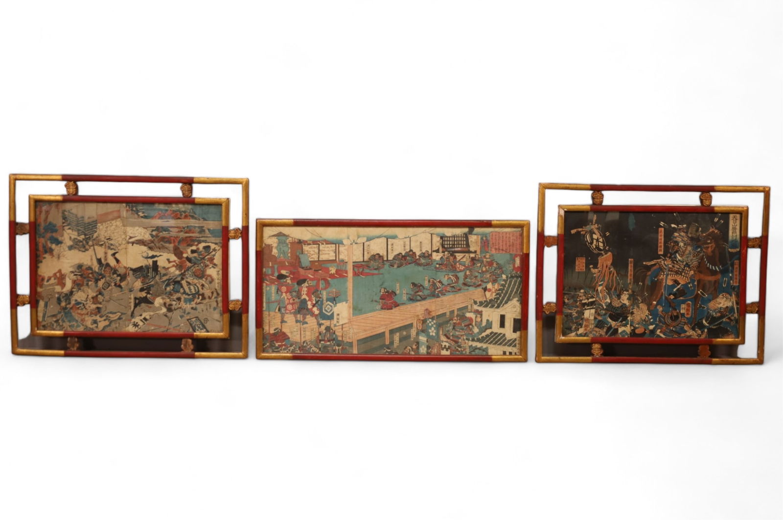 3 FRAMED JAPANESE WOODBLOCK PRINTS (1 of 4)