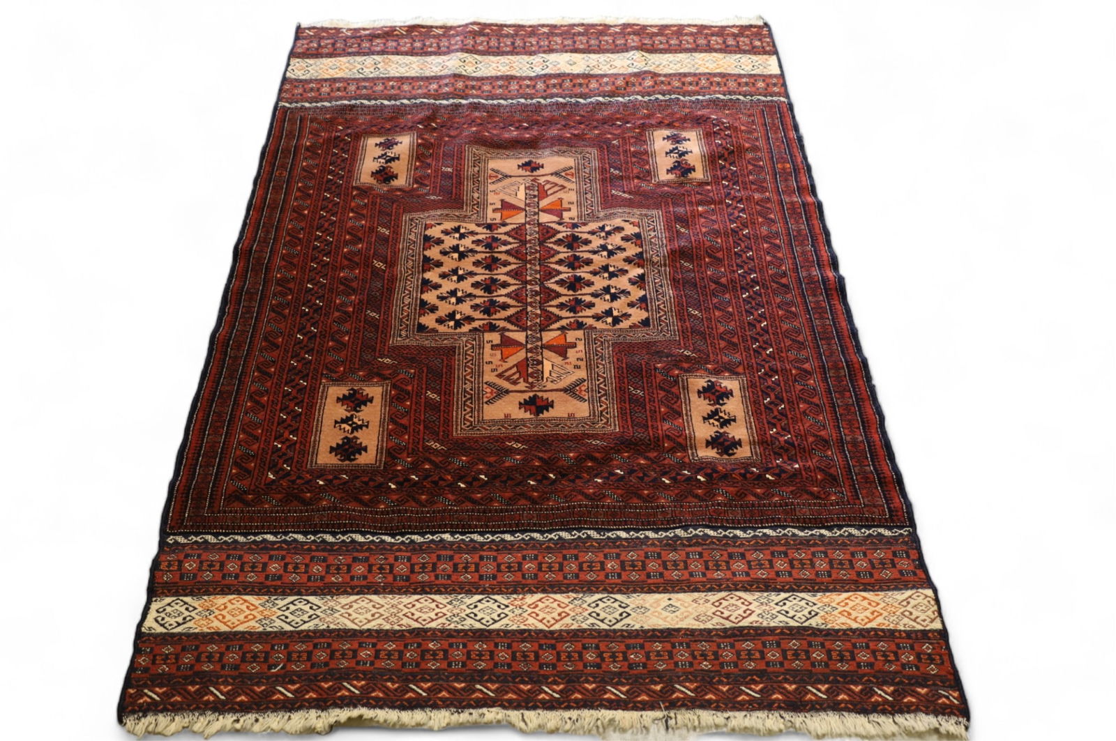 APPROX 5' 9" x 3' 9" HANDMADE WOOL RUG (1 of 5)