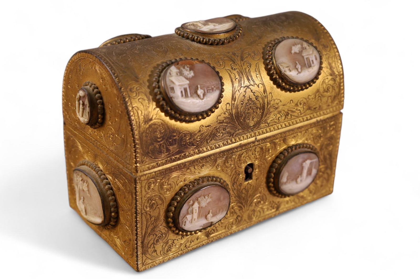 VICTORIAN PERFUME CASKET WITH CAMEOS (1 of 7)