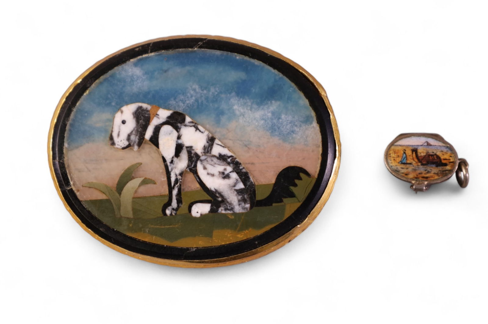 2 PIECES OF ANTIQUE MICRO MOSIAC JEWELRY (1 of 4)