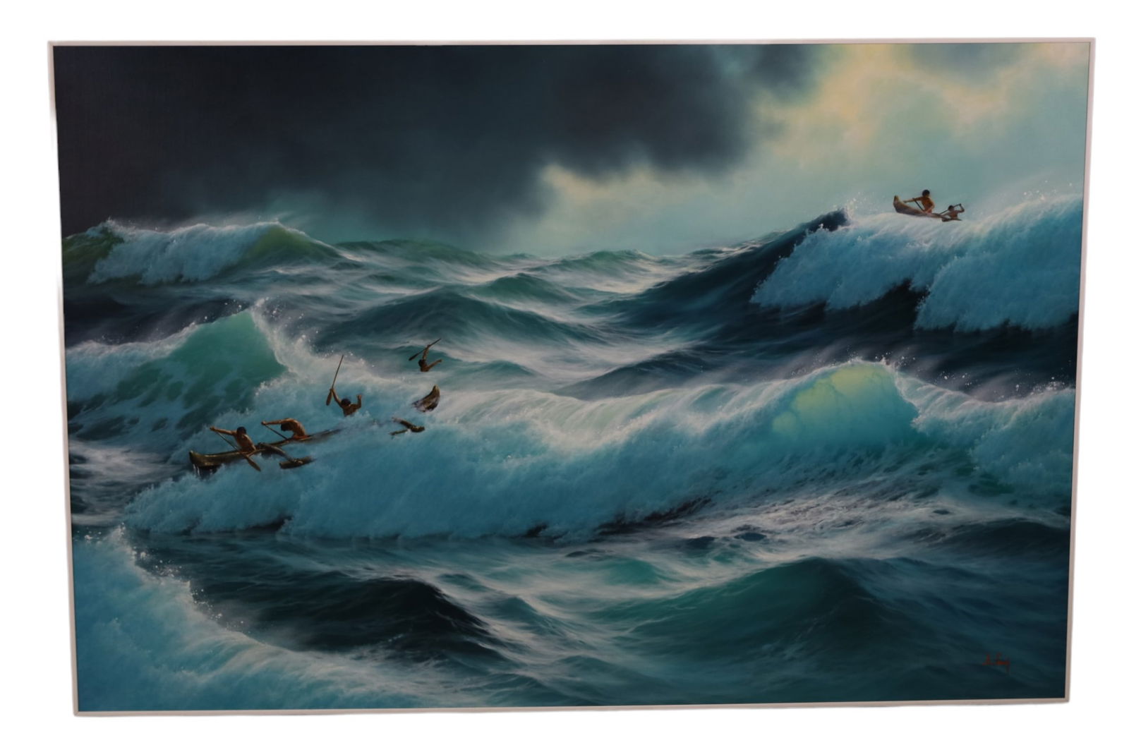 LARGE ANTHONY CASAY SEASCAPE PAINTING (1 of 3)