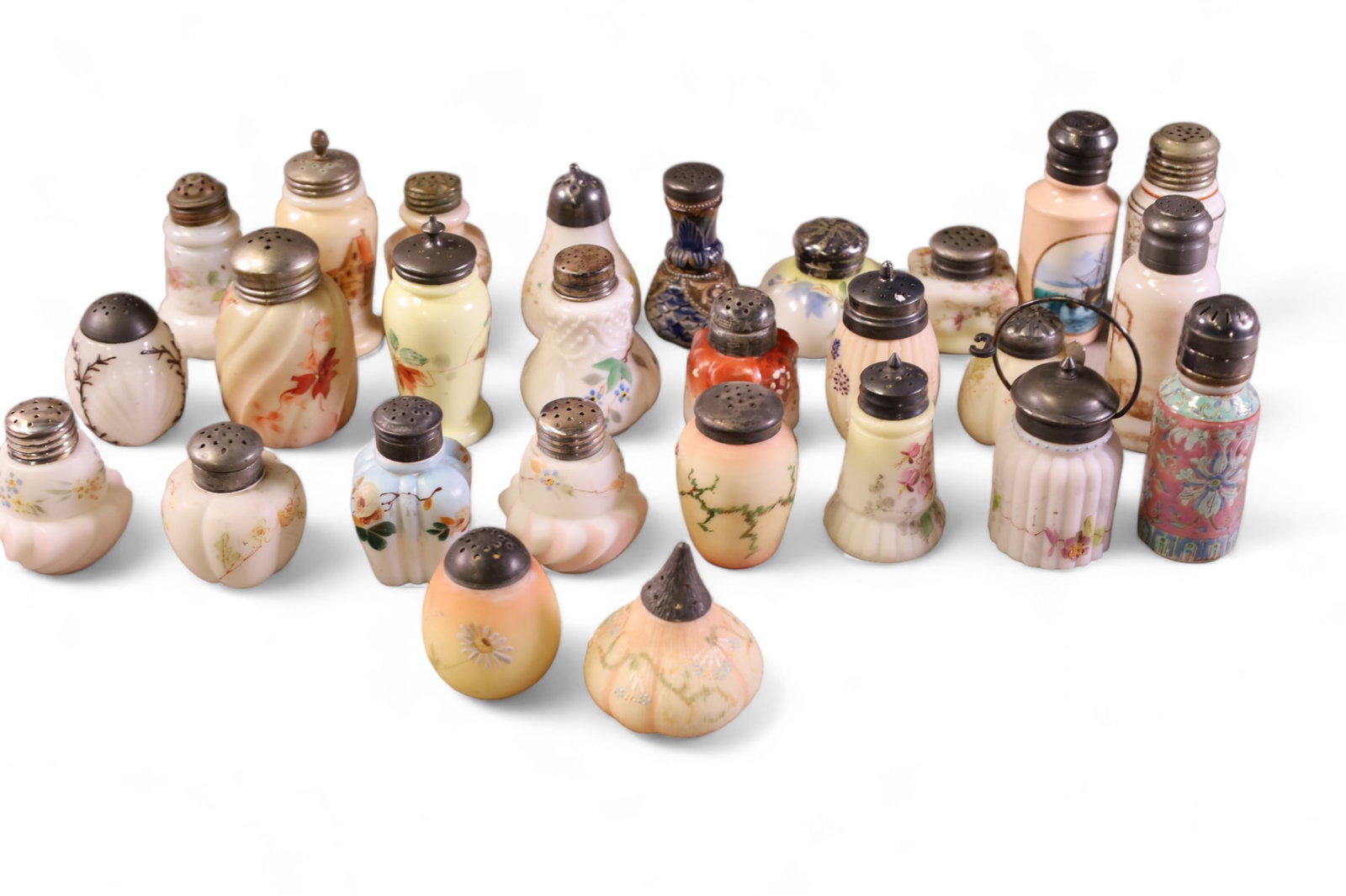 27 VICTORIAN GLASS SINGLE SHAKERS (1 of 3)