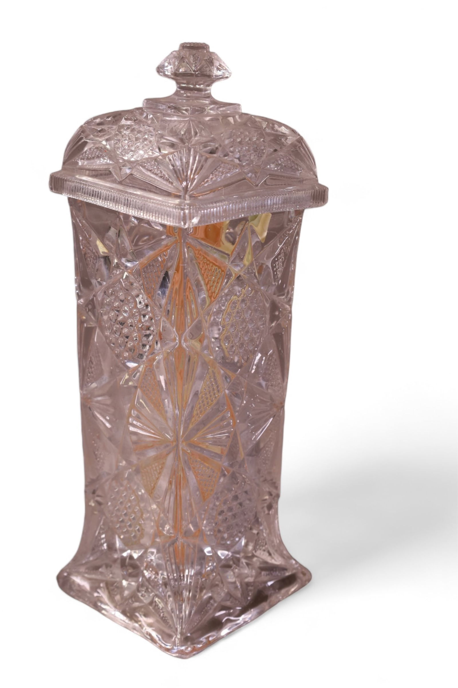 PRESSED GLASS STRAW DISPENSER (1 of 3)