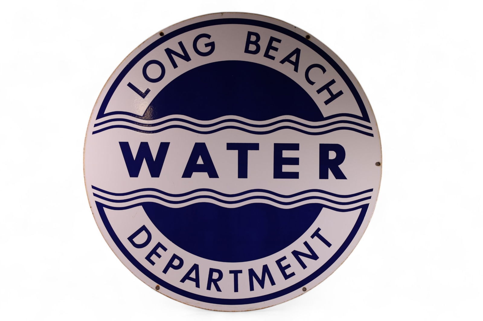 LONG BEACH DEPT OF WATER PORCELAIN SIGN (1 of 2)
