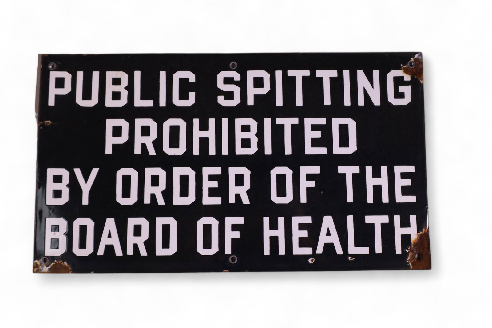 NO SPITTING PORCELAIN SIGN (1 of 2)
