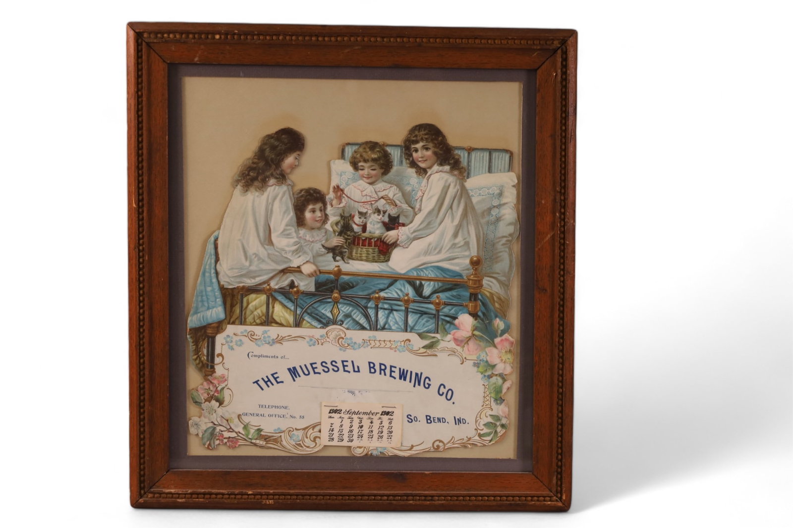 1902 MUESSEL BREWING CO. FRAMED CALENDER (1 of 2)